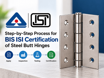 Step-by-Step Process for BIS ISI Certification of Steel Butt Hinges